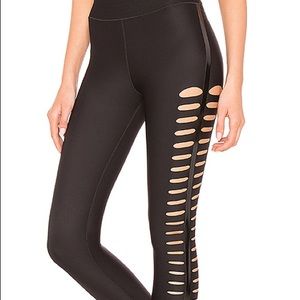 Ultracor Leggings - Black w/ Red Stripe